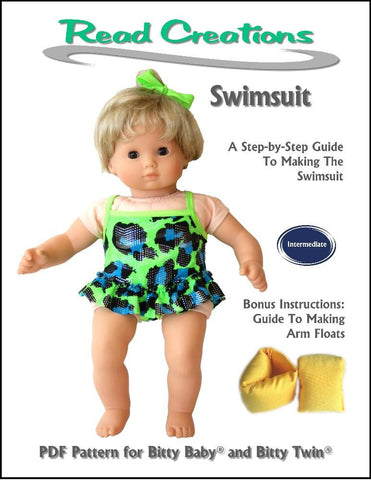 Read Creations Bitty Baby/Twin Swimsuit 15" Baby Doll Clothes Pixie Faire