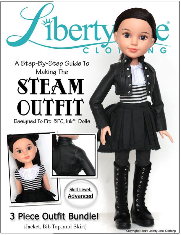 Liberty Jane BFC Ink Steam Outfit Bundle for BFC, Ink. Dolls Pixie Faire
