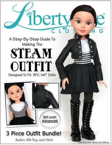 Liberty Jane BFC Ink Steam Outfit Bundle for BFC, Ink. Dolls Pixie Faire