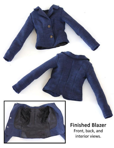 Liberty Jane BFC Ink Sofia Blazer and Tiered Skirt Pattern for BFC, Ink. Dolls Pixie Faire