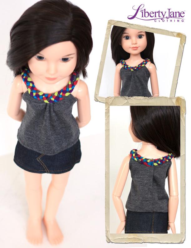 Liberty Jane BFC Ink Sorrento Top Pattern for BFC, Ink Dolls Pixie Faire