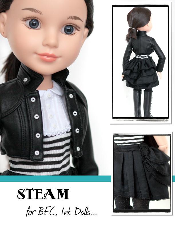 Liberty Jane BFC Ink Steam Outfit Bundle for BFC, Ink. Dolls Pixie Faire