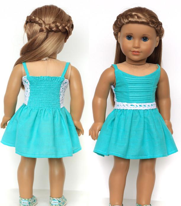 Liberty Jane 18 Inch Modern Boomerit Falls Dress 18" Doll Clothes Pattern Pixie Faire
