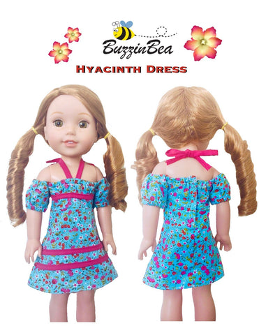 BuzzinBea WellieWishers Hyacinth Dress 14.5" Doll Clothes Pattern Pixie Faire