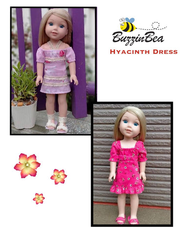 BuzzinBea WellieWishers Hyacinth Dress 14.5" Doll Clothes Pattern Pixie Faire