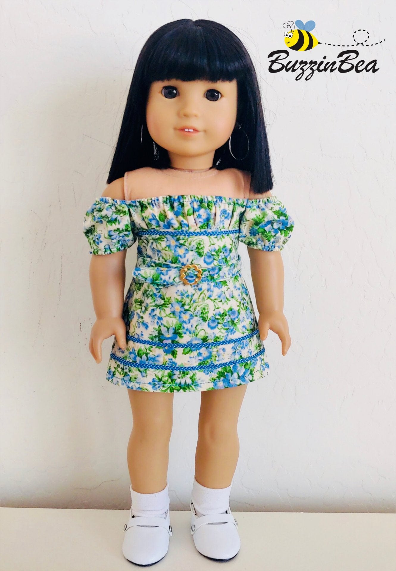 BuzzinBea 18 Inch Modern Hyacinth Dress 18" Doll Clothes Pattern Pixie Faire