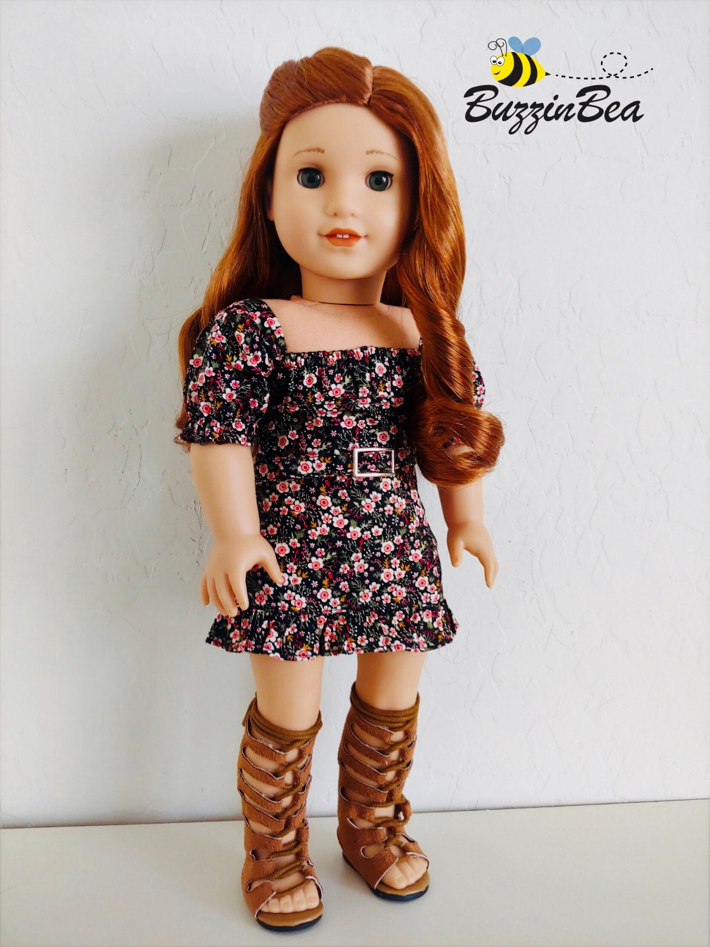 BuzzinBea 18 Inch Modern Hyacinth Dress 18" Doll Clothes Pattern Pixie Faire