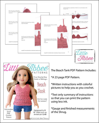 Little Abbee Crochet Beach Tank Crochet Pattern Pixie Faire
