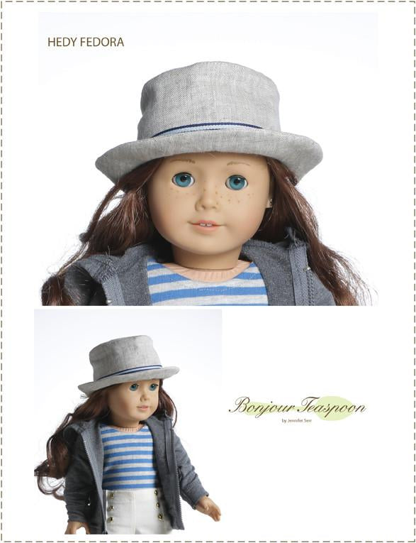 Bonjour Teaspoon 18 Inch Modern Hedy Fedora 18" Doll Accessory Pattern Pixie Faire