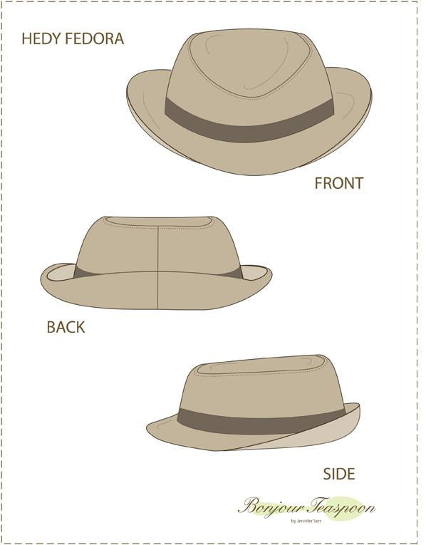 Bonjour Teaspoon 18 Inch Modern Hedy Fedora 18" Doll Accessory Pattern Pixie Faire