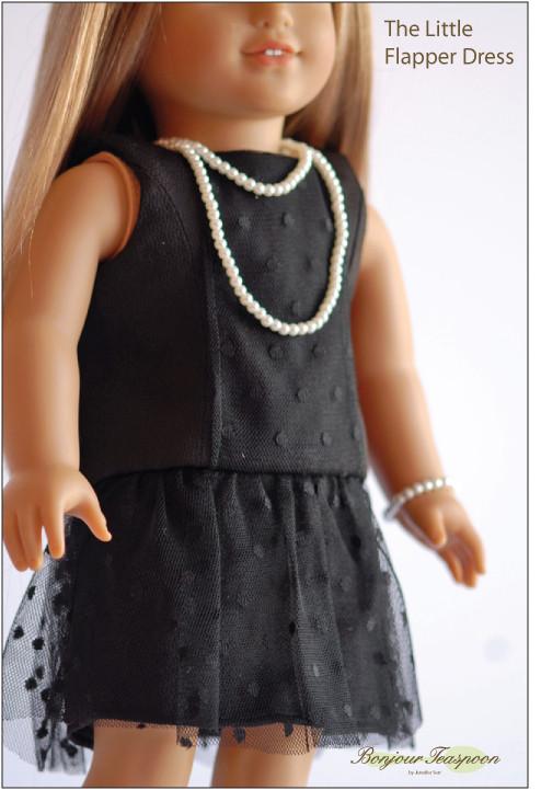 Bonjour Teaspoon 18 Inch Historical The Little Flapper Dress 18" Doll Clothes Pattern Pixie Faire