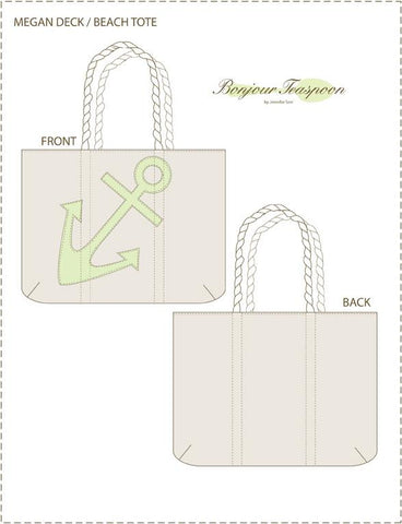 Bonjour Teaspoon 18 Inch Modern Megan Deck Beach Tote 18" Doll Accessory Pattern Pixie Faire