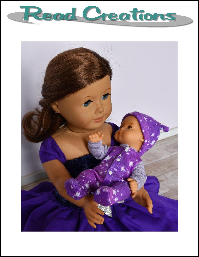 Read Creations 8" Baby Dolls Baby Sister's Sleeper Outfit 8" Baby Doll Clothes Pattern Pixie Faire