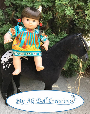My AG Doll Creations Bitty Baby/Twin Baby Powwow 15" Baby Doll Clothes Pattern Pixie Faire