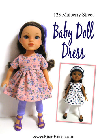 123 Mulberry Street H4H/Les Cheries Baby Doll Dress Pattern for Les Cheries and Hearts for Hearts Girls Dolls Pixie Faire