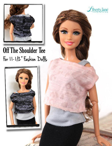 Liberty Jane Barbie Off The Shoulder Tee for 11-1/2” Fashion Dolls Pixie Faire