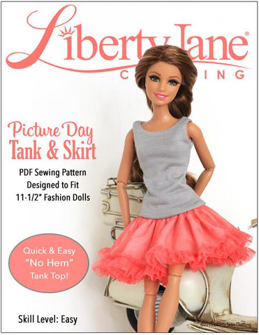 Liberty Jane Barbie Picture Day Skirt & Tank for 11-1/2" Fashion Dolls Pixie Faire