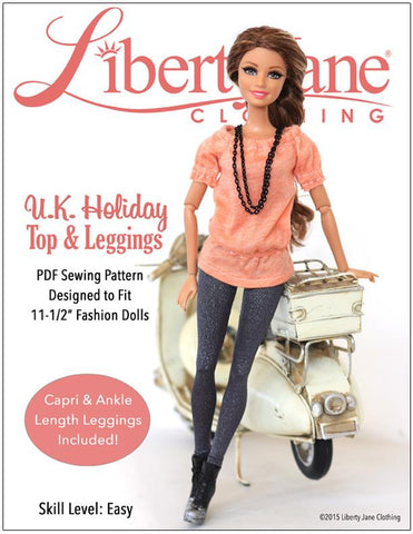 Liberty Jane Barbie U.K. Holiday Outfit for 11-1/2” Fashion Dolls Pixie Faire