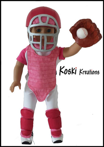 Koski Kreations 18 Inch Modern Baseball Equipment 18" Doll Accessory Pattern Pixie Faire