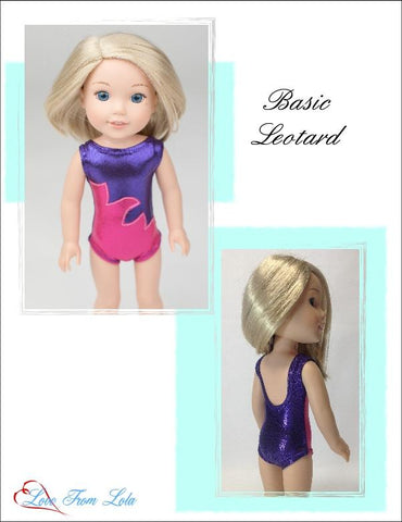 Love From Lola WellieWishers Basic Leotard 14.5" Doll Clothes Pattern Pixie Faire