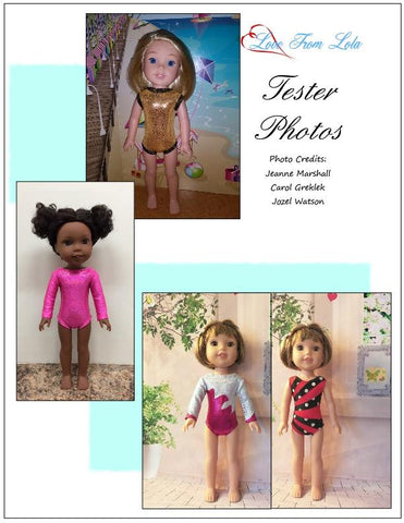 Love From Lola WellieWishers Basic Leotard 14.5" Doll Clothes Pattern Pixie Faire