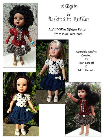 Little Miss Muffett WellieWishers Basking In Ruffles Bundle 14-14.5" Doll Clothes Pattern Pixie Faire