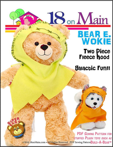 18 On Main Build-A-Bear Bear E. Wokie Pattern for Build-A-Bear Dolls Pixie Faire