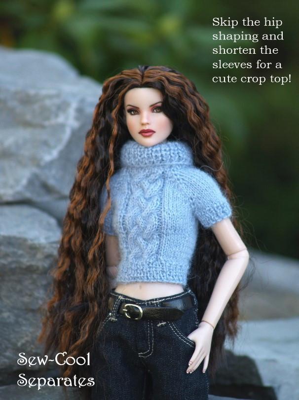 Sew Cool Separates Ellowyne Beautiful Braids Knitting Pattern for Ellowyne and Tyler Wentworth Dolls Pixie Faire