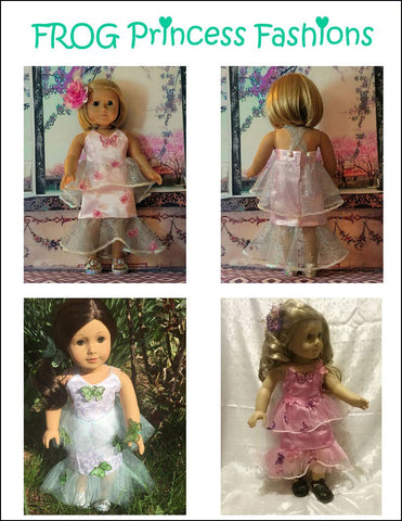 Frog Princess Fashions 18 Inch Modern Beautiful Butterfly Gown 18" Doll Clothes Pattern Pixie Faire