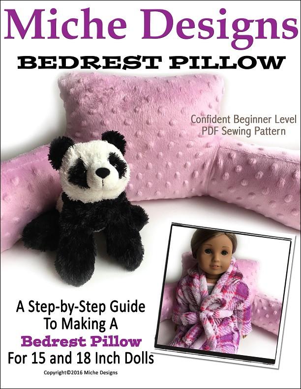Miche Designs 18 Inch Modern Bedrest Pillow 18" Doll Accessories Pixie Faire
