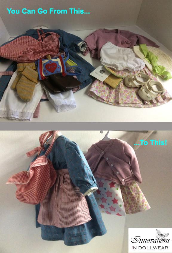 Innovations in Dollwear 18 Inch Modern Hanger Extenders 18" Doll Accessory Pattern Pixie Faire