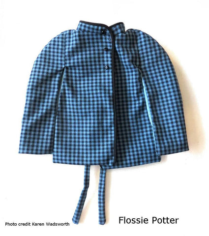 Flossie Potter 18 Inch Modern Belted Cape 18" Doll Clothes Pattern Pixie Faire