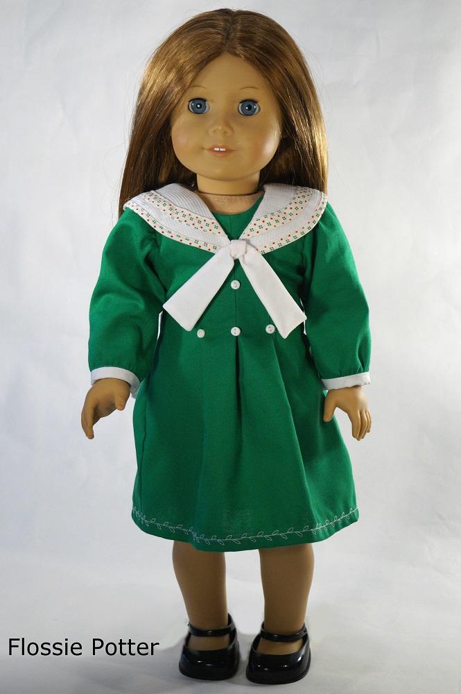 Flossie Potter 18 Inch Historical Bernadette's Dress 18" Doll Clothes Pattern Pixie Faire