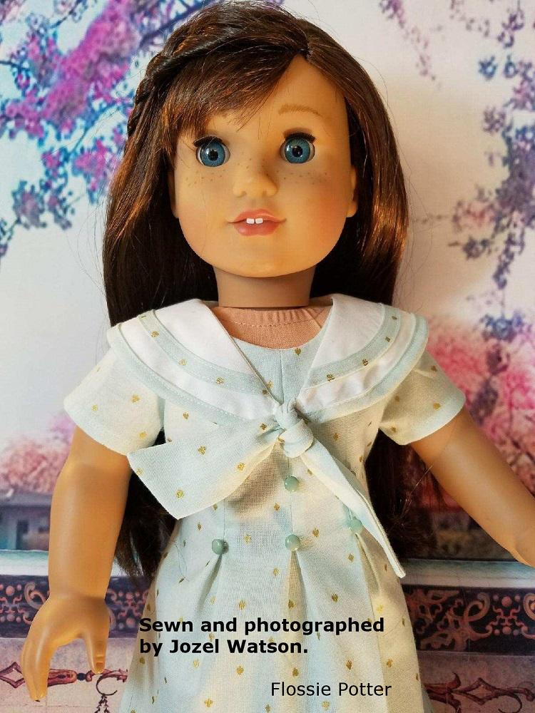 Flossie Potter 18 Inch Historical Bernadette's Dress 18" Doll Clothes Pattern Pixie Faire