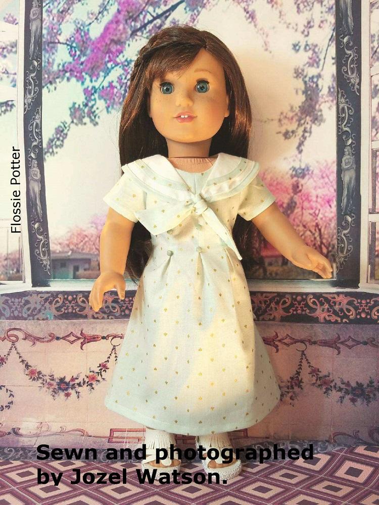 Flossie Potter 18 Inch Historical Bernadette's Dress 18" Doll Clothes Pattern Pixie Faire