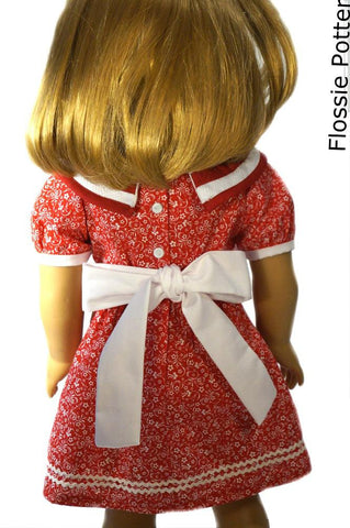 Flossie Potter 18 Inch Historical Bernadette's Dress 18" Doll Clothes Pattern Pixie Faire