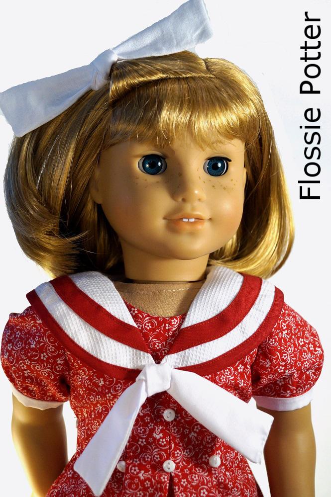 Flossie Potter 18 Inch Historical Bernadette's Dress 18" Doll Clothes Pattern Pixie Faire