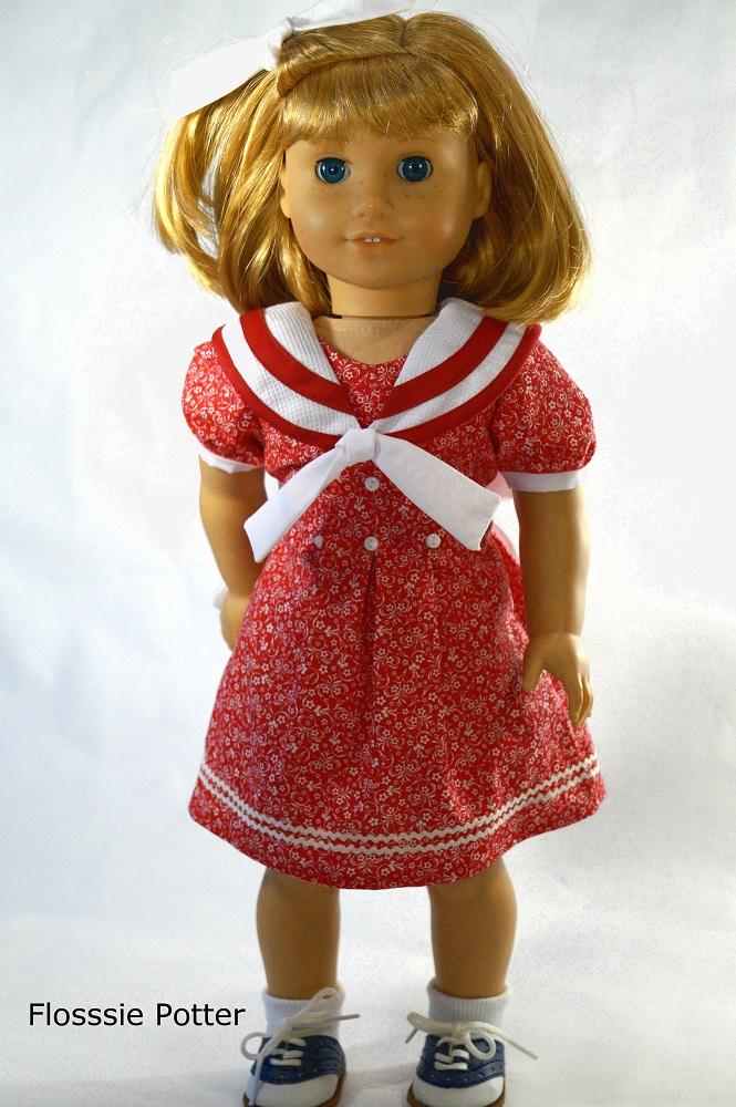 Flossie Potter 18 Inch Historical Bernadette's Dress 18" Doll Clothes Pattern Pixie Faire