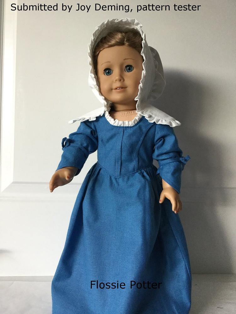 Flossie Potter 18 Inch Historical Betsy Ross Shop Dress 18" Doll Clothes Pixie Faire