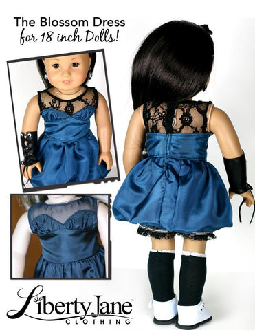 Liberty Jane 18 Inch Modern Blossom Dress 18" Doll Clothes Pattern Pixie Faire
