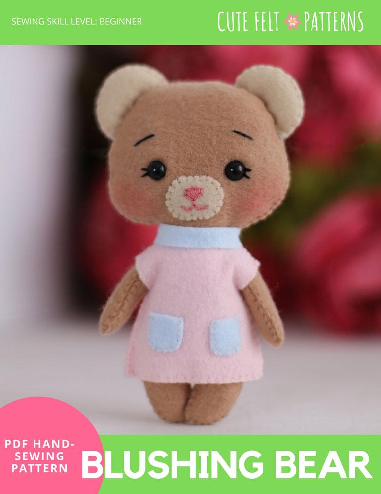 Sweet PUPPET TEDDY Bear Pdf Email Knit PATTERN 