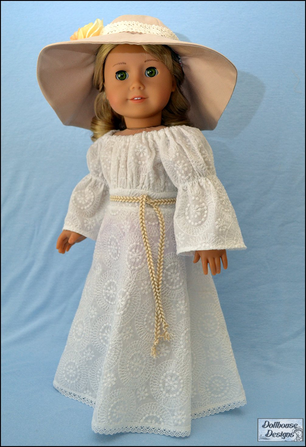 Dollhouse Designs 18 Inch Modern Bohemian Breeze Crop Top, Skirt, Dress, & Accessories 18" Doll Clothes Pattern Pixie Faire