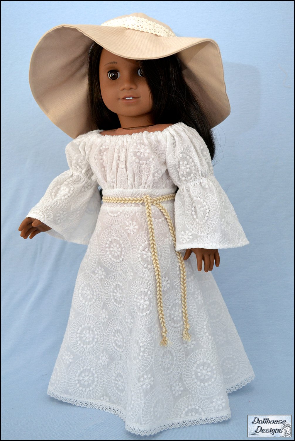 Dollhouse Designs 18 Inch Modern Bohemian Breeze Crop Top, Skirt, Dress, & Accessories 18" Doll Clothes Pattern Pixie Faire
