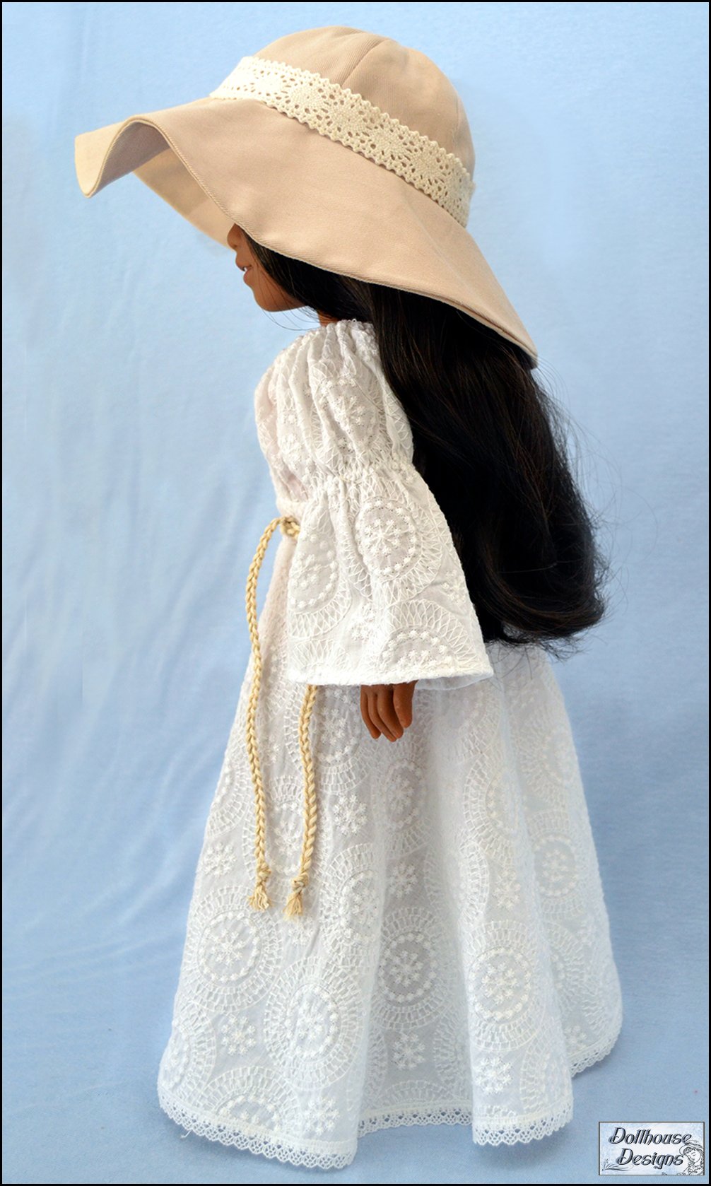 Dollhouse Designs 18 Inch Modern Bohemian Breeze Crop Top, Skirt, Dress, & Accessories 18" Doll Clothes Pattern Pixie Faire