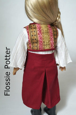 Flossie Potter 18 inch Historical Bolero Vest & Gaucho Skirt 18" Doll Clothes Pixie Faire