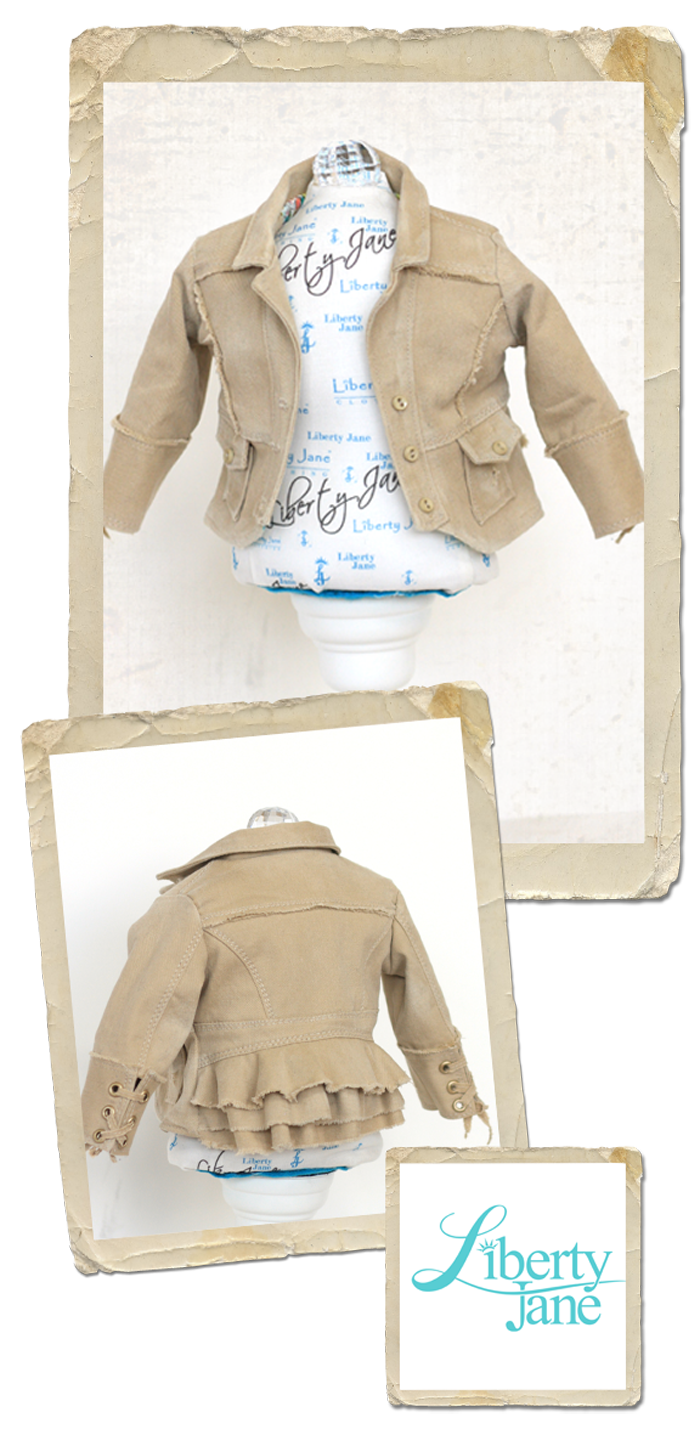 Liberty Jane 18 Inch Modern Boomerit Falls Jacket 18" Doll Clothes Pattern Pixie Faire