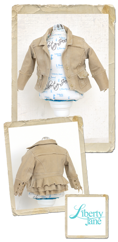 Liberty Jane 18 Inch Modern Boomerit Falls Jacket 18" Doll Clothes Pattern Pixie Faire