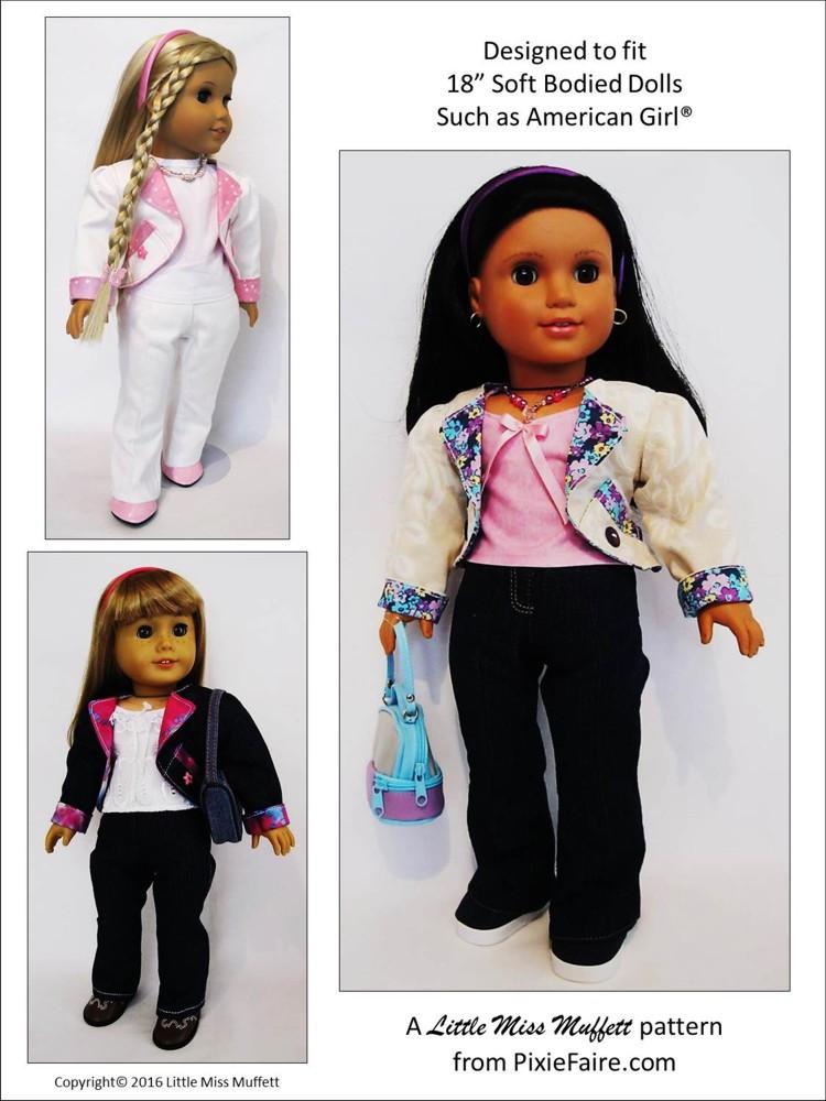 Little Miss Muffett 18 Inch Modern Breezy Dayz 18" Doll Clothes Pixie Faire