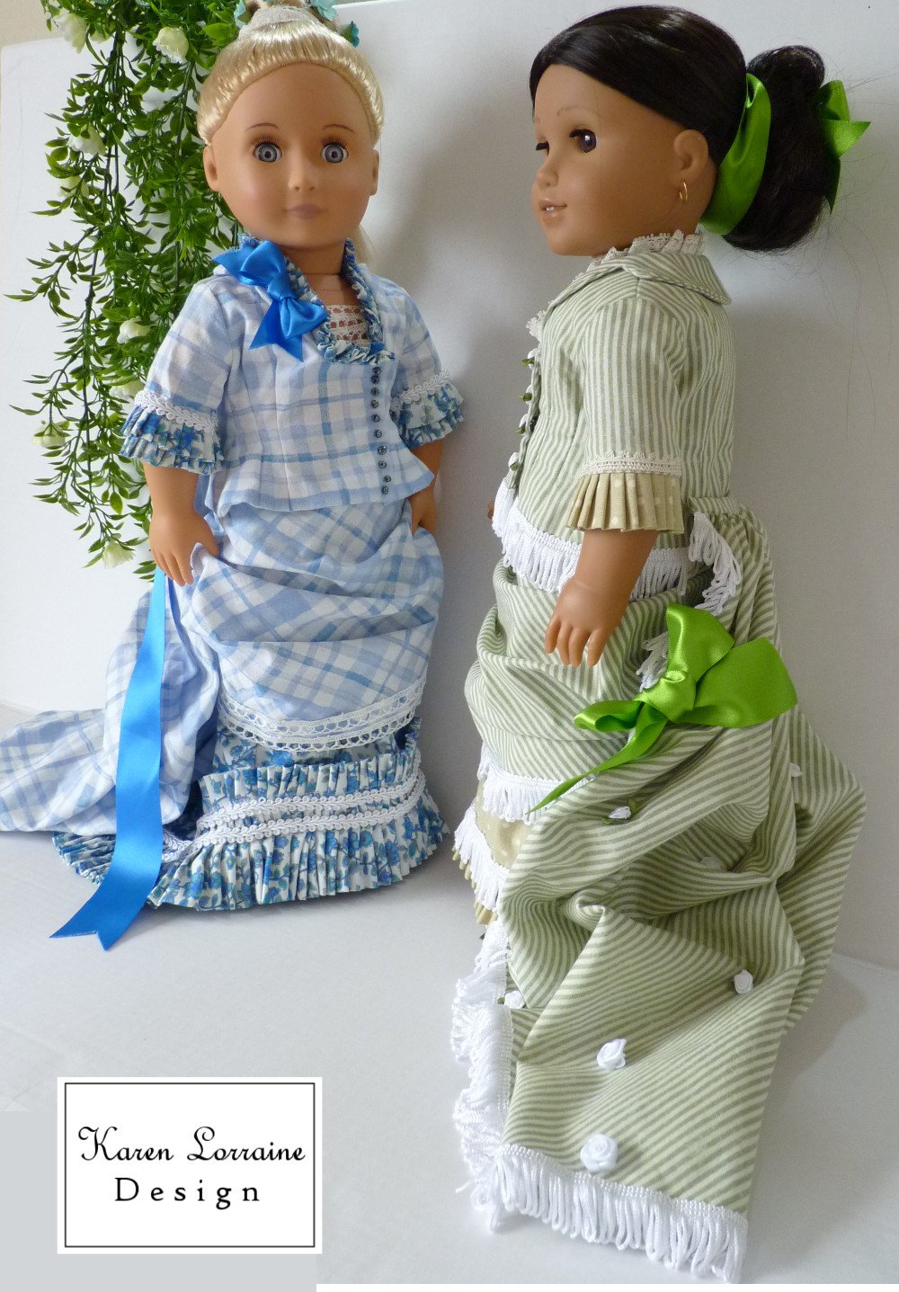 Karen Lorraine Design 18 inch Historical Brighton 4-Piece Outfit 18" Doll Clothes Pattern Pixie Faire