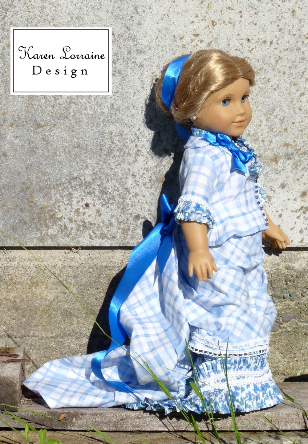 Karen Lorraine Design 18 inch Historical Brighton 4-Piece Outfit 18" Doll Clothes Pattern Pixie Faire